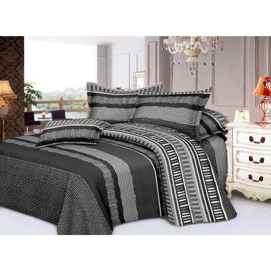 JUEGO DE SÁBANAS ALGODÓN 2PLAZAS 4 PIEZAS 2000 HILOS NEGRO