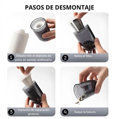 ASPIRADORA PORTÁTIL RECARGABLE PARA AUTOS, HOGAR Y OFICINA - 5