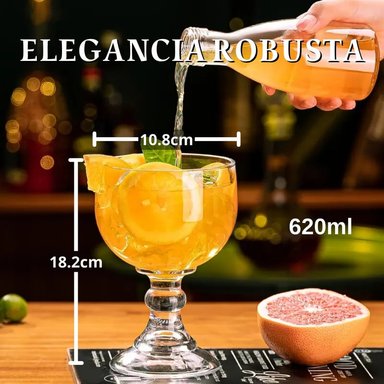 COPA CRISA CHABELA REDONDO 620ML – X4 COPA TONGO ELEGANTE - 2