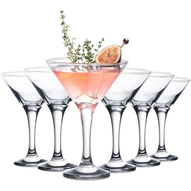 COPAS MARTINI DE VIDRIO 100ML ELEGANTES CÓCTELES GOURMET X6