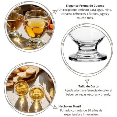 COPA DE VINO PAULISTA 200ML SET DE 12 STEMWARE - 4
