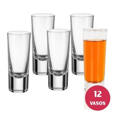 VASO SHOT WHISKERO TEQUILERO 28ML SET X12
