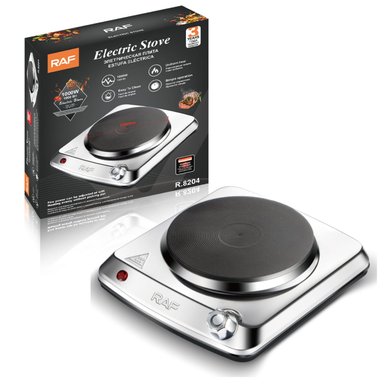 ESTUFA ELÉCTRICA RAF R.8204 1000W ACERO INOXIDABLE