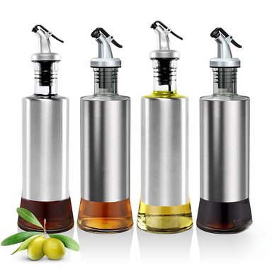 ACEITERO DE VIDRIO 300ML PACK X4 ELEGANTE PRÁCTICO