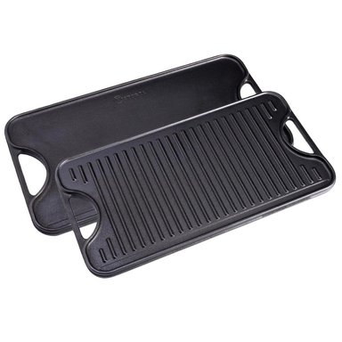 PLANCHA REVERSIBLE HIERRO FUNDIDO ESMALTADO 47X25 CM