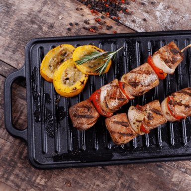 PLANCHA VICTORIA REVERSIBLE HIERRO FUNDIDO CURADA 21X33CM - 6
