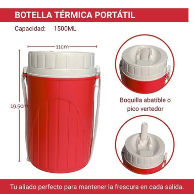 SET COOLERS THERMO WAGON 14, 5 Y 1.5L – IDEAL PARA LA PLAYA ROJO - 2