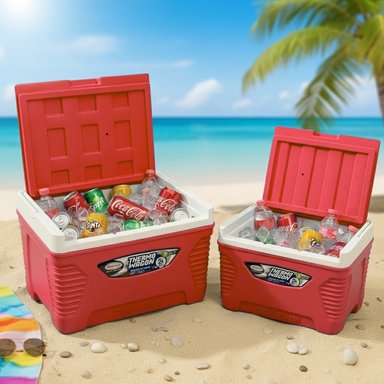 SET COOLERS THERMO WAGON 14, 5 Y 1.5L – IDEAL PARA LA PLAYA ROJO - 6