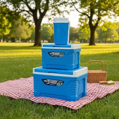 SET COOLERS THERMO WAGON 14, 5 Y 1.5L – IDEAL PARA LA PLAYA AZUL