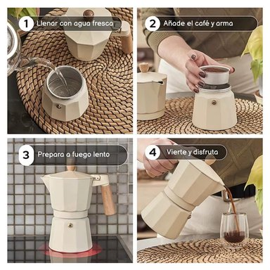 CAFETERA MOKA ITALIANA 9 TAZAS - 450ML CREMA ELEGANTE - 5