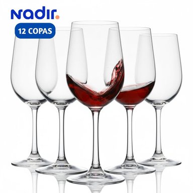 COPAS NADIR DE VINO ELEGANTES 385 ML SET X12