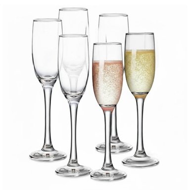 COPAS DE CHAMPAÑA ELEGANTES NADIR 190 ML SET X6