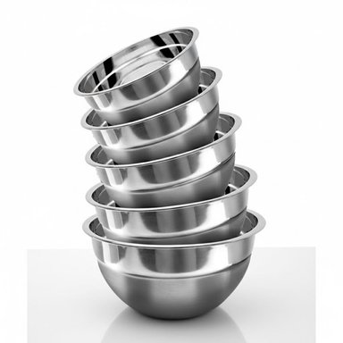 SET DE BOWLS DE ACERO INOXIDABLE, 5 TAZONES USO PROFESIONAL