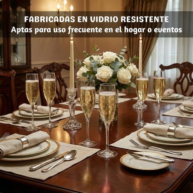 SET DE 6 COPAS DE CHAMPAGNE 195ML NADIR FIORE - 4
