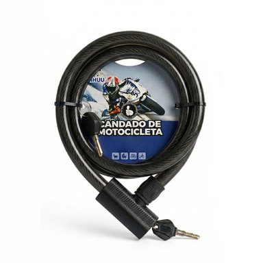 CANDADO CADENA DE MOTO, BICICLETA 150CM CON LLAVE