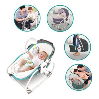 SILLA MECEDORA Y MOISÉS 5 EN 1 DE LUJO