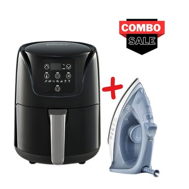 FREIDORA DIGITAL DE AIRE OSTER 18L CKSTAF18DDF + PLANCHA A VAPOR Y SECO ELECTROLUX EFFICI ESI10