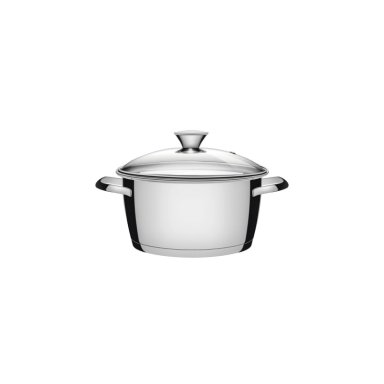 CACEROLA HONDA ALLEGRA DE ACERO INOXIDABLE CON FONDO TRIPLE Y TAPA DE VIDRIO DE 16 CM Y 1,5 L TRAMONTINA