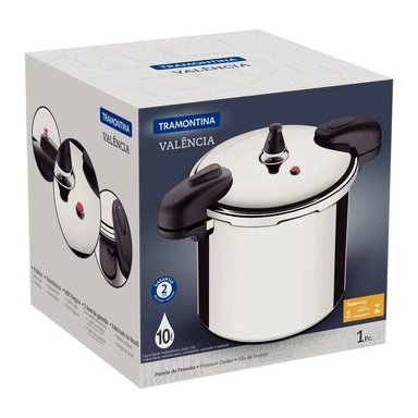 OLLA DE PRESIÓN TRAMONTINA VALÊNCIA EN ALUMINIO PULIDO 24 CM 10 L 20564024 - 3