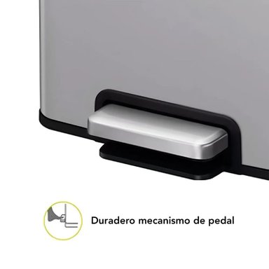 PAPELERA CON PEDAL DE ACERO INOXIDABLE 12L (27.2X39 CM) - 3