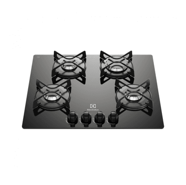 COCINA EMPOTRABLE ELECTROLUX ETGZ24F0EPUB – GAS, 4 HORNILLAS Y DISEÑO EN VIDRIO NEGRO PREMIUM