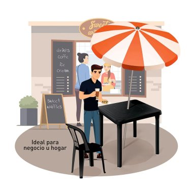 MESA TERRA NEGRA 71.5CM DF031337 – ESTRUCTURA RESISTENTE Y FÁCIL DE LIMPIAR - 2