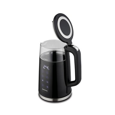 TAURUS NEOGLASS HERVIDOR DE AGUA DIGITAL 1.7 L CON BASE 360° Y APAGADO AUTOMÁTICO - 1