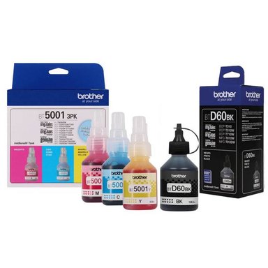 TINTA BROTHER 4PK-TANK MULTICOLOR 4 COLORES TANK BT5001 + D60BK T520W T720DW T820DW T920DW