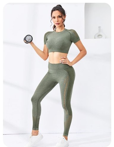 CONJUNTO MUJER DEPORTIVO MANGA CORTA GYM - 1