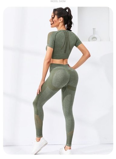 CONJUNTO MUJER DEPORTIVO MANGA CORTA GYM - 2