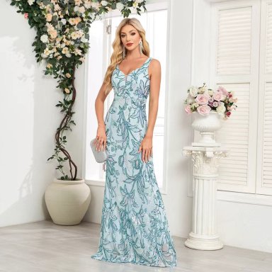 VESTIDO DE FIESTA ELEGANTE FINOS ACABADOS - 1