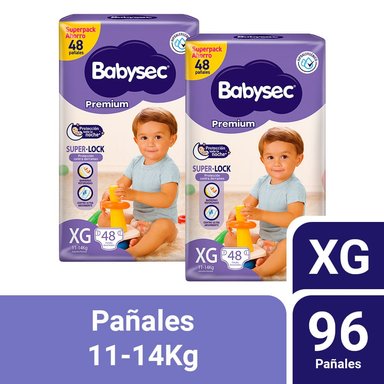 PACK 02 PAÑAL BABYSEC PREMIUM TALLA XG 48 UN