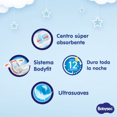 PACK 03 PAÑAL BABYSEC SUPER PREMIUM TALLA G 52 UN - 2