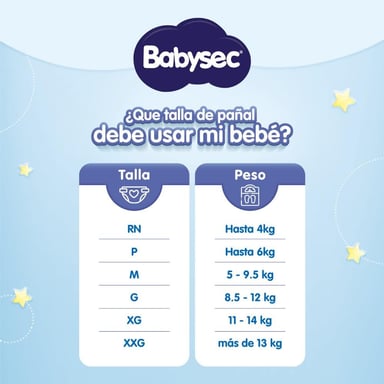 PACK 03 PAÑAL BABYSEC SUPER PREMIUM TALLA G 52 UN - 3