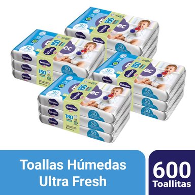 PACK 04 TOALLAS HÚMEDAS BABYSEC ULTRA TRIPACK 150 UN - 1