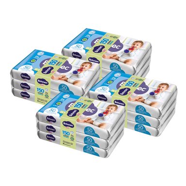 PACK 04 TOALLAS HÚMEDAS BABYSEC ULTRA TRIPACK 150 UN - 2