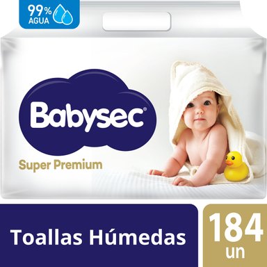 TOALLAS HÚMEDAS BABYSEC SUPER PREMIUM 184 UN