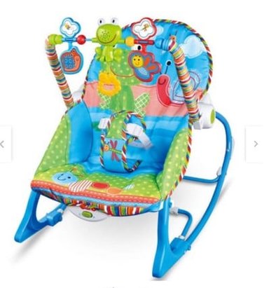 SILLA MECEDORA MUSICAL AZUL