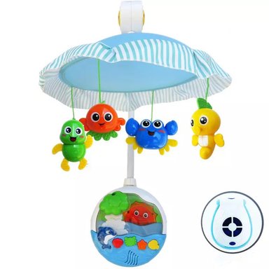 MOVIL MUSICAL EN FORMA DE OCEANO COLOR AZUL