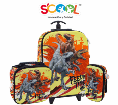 MALETA SCOOL AGUA ESCOLAR JURASSIC