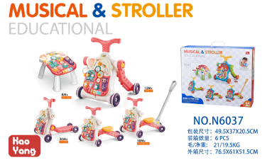 ANDADOR MULTIFUNCIONAL 5 EN 1 ROSA