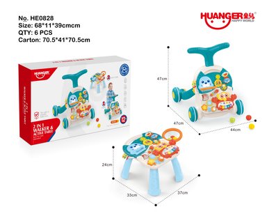 ANDADOR MULTIFUNCIONAL 2 EN 1 CELESTE