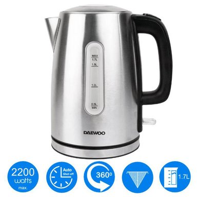 HERVIDOR OSTER DEK-1349 1.7 L INALÁMBRICO INOXIDABLE DAEWOO