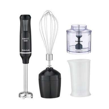 BATIDORA DE INMERSION TAURUS ROBOT 500 PLUS INOX II NEGRO.