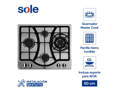 ENCIMERA SOLE ACERO INOXIDABLE 58 CM SOLCO037