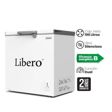 CONGLEDORA HORIZONTAL  LIBERO 198L BL LFH-201V