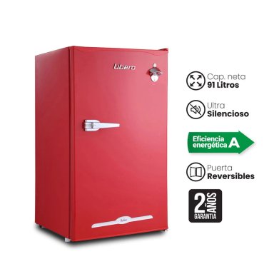 FRIGOBAR RETRO 90LT ROJO - LFB-90R