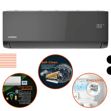 AIRE ACONDICIONADO SPLIT KHÖNE INVERTER BLACK EDITION 24,000 BTU/H SPLIT - 2