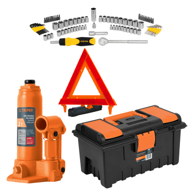 GATA 2 TON TRIANGULO SET DE HERRAMIENTAS Y CAJA DE ALMACÉN TRUPER 22984-14810-10943-11141