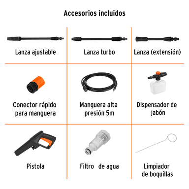 COMBO HIDROLAVADORA TRUPER 1500PSI + ASPIRADORA 12V PRETUL - 3